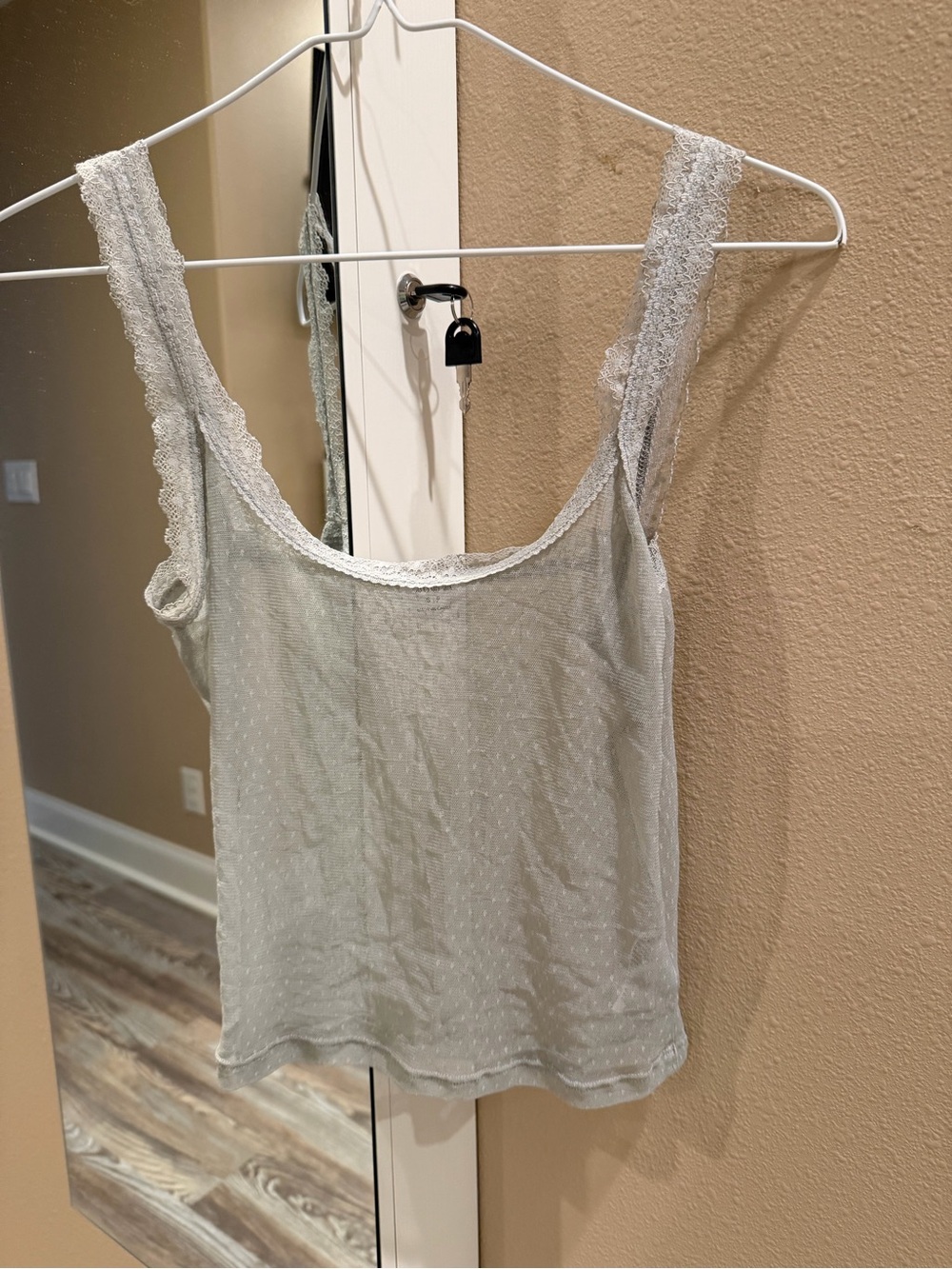 Cotton On Light Gray Lace-Trim Camisole